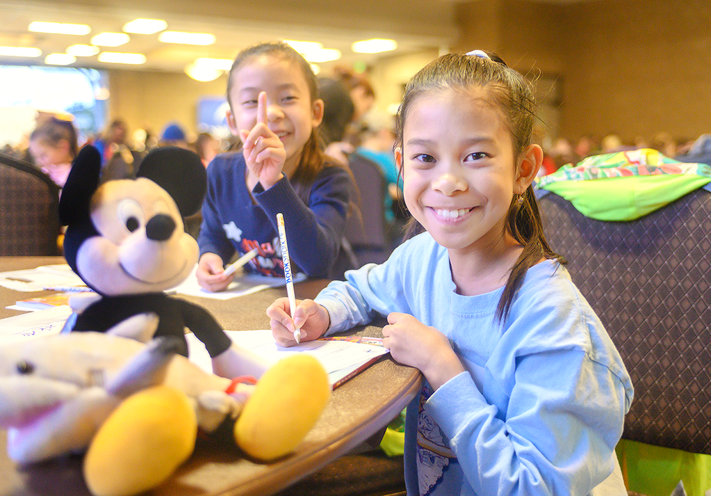 girls-disney-190220-651 2 girls enjoying the lessons at Walt Disney Day Feb. 2019